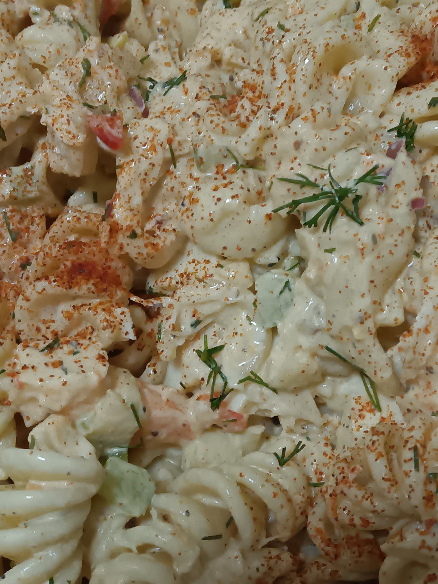 Seafood pasta salad