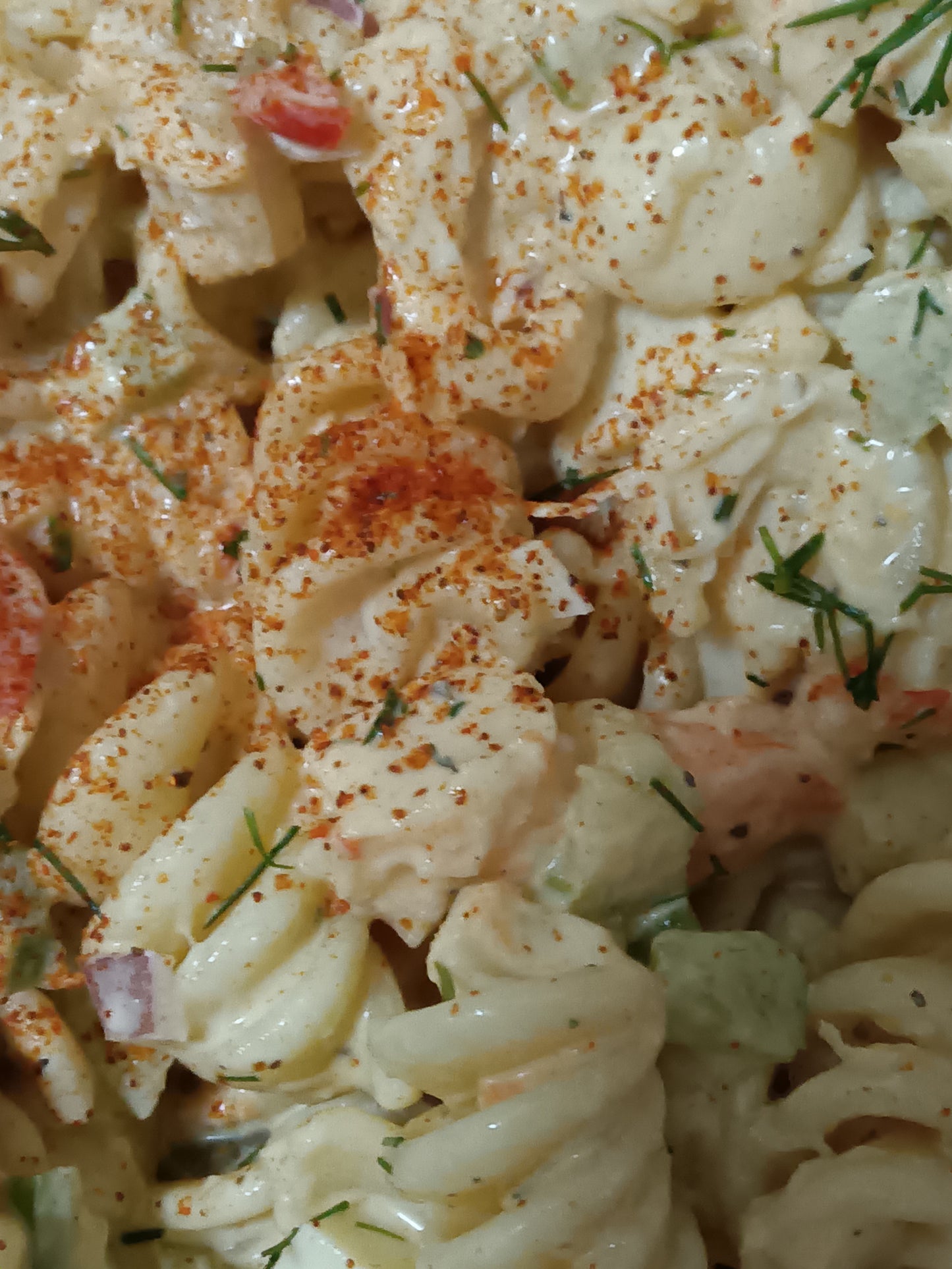 Seafood pasta salad