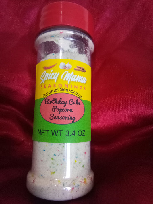 Spicy Mama Seasonings Gourmet Popcorn Seasonings : Birthday Cake Popcorn Seasoning